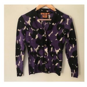Tory Burch Wool leopard print Cardigan Size XS